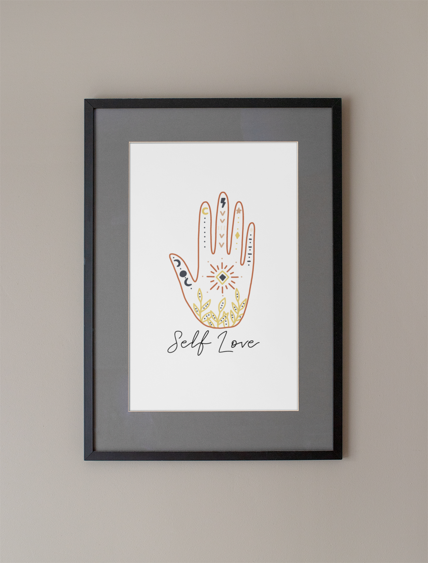 Self Love Boho Boho Hippie Simple Home Wall Decor Print-2