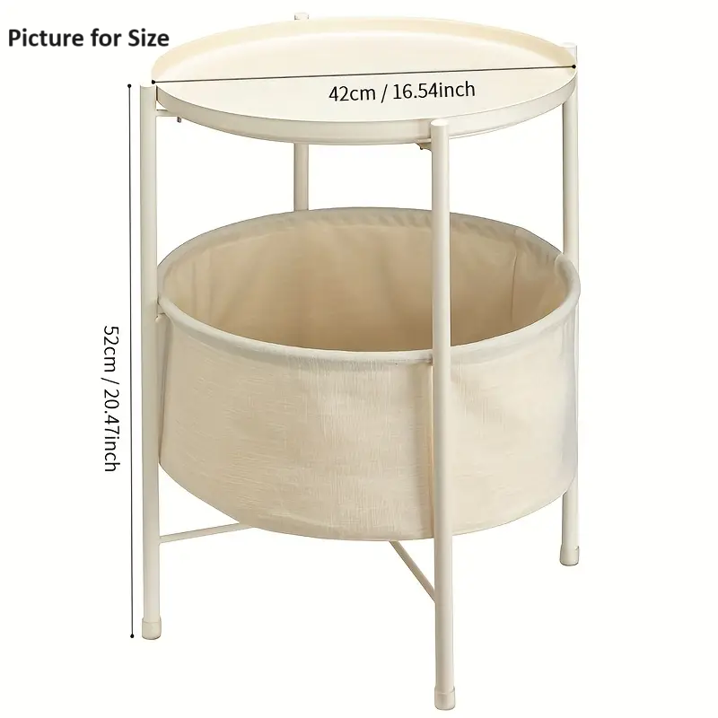 Double Layer Black Metal Tea Table in Black Color-4