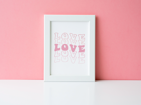 Love Love Love Valentine's Day Home Wall Decor Print-0