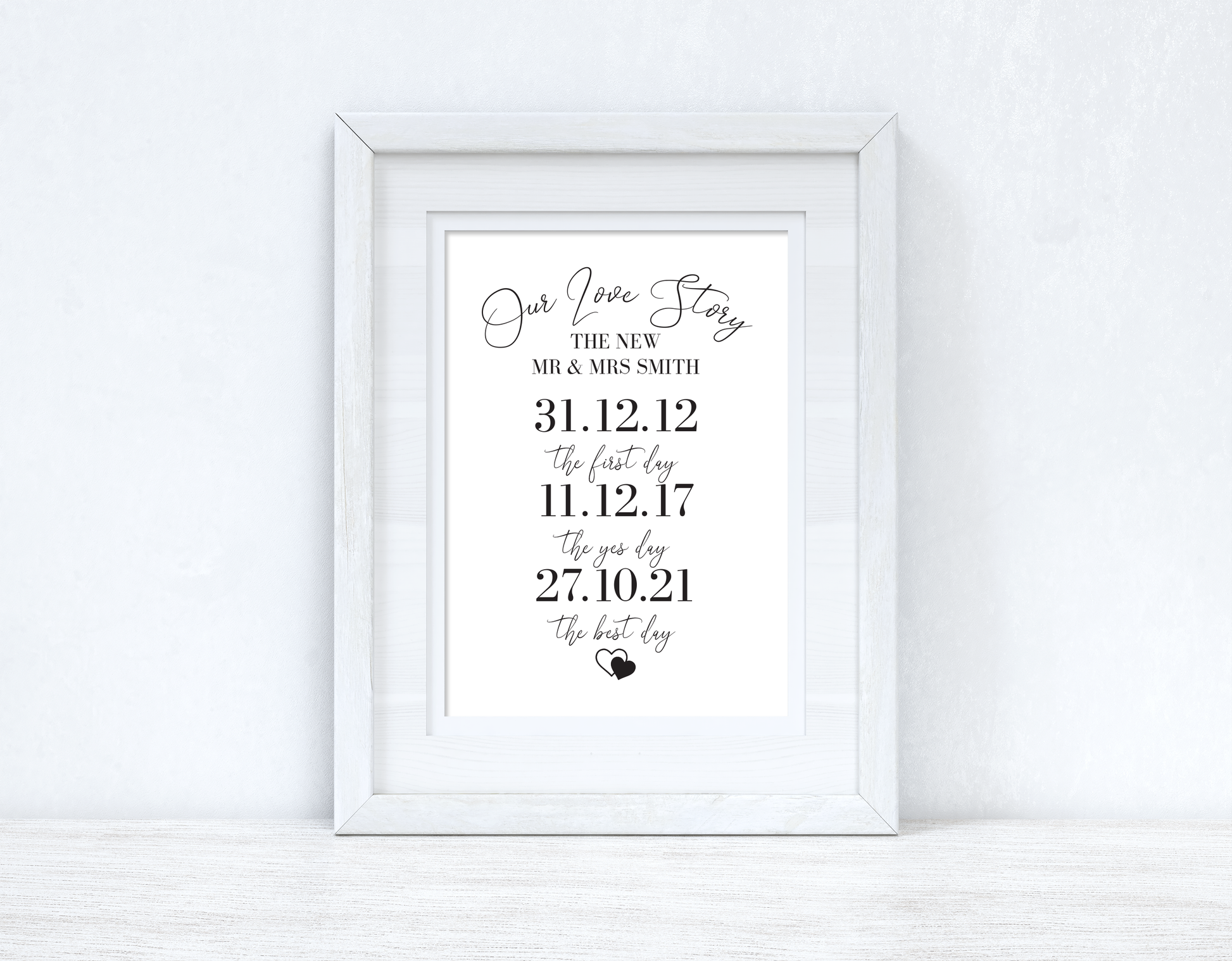Our Love Story Personalised Home Bedroom Wall Decor Print-0