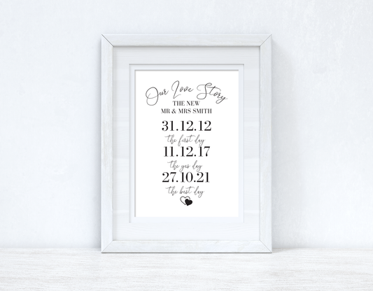 Our Love Story Personalised Home Bedroom Wall Decor Print-0